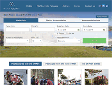 Tablet Screenshot of manxflights.com